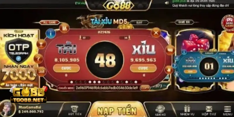 Hướng dẫn bắt cầu tài xỉu Go88 theo chu kỳ cầu